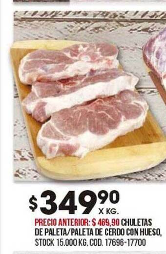 Coto Chuletas De Paleta-paleta De Cerdo Con Hueso oferta