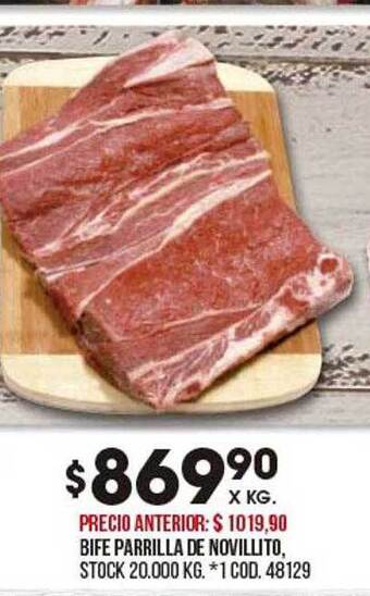 Coto Bife Parrilla De Novillito oferta