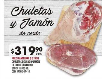 Coto Chuletas De Jamón-jamón De Cerdo Con Hueso oferta