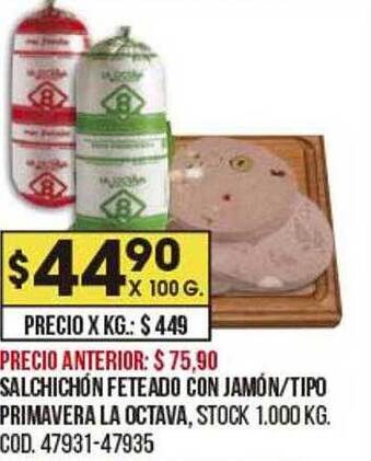 Coto Salchichón Feteado Con Jamón-tipo Primavera La Octava oferta