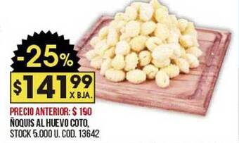Coto ñoquis Al Huevo Coto oferta