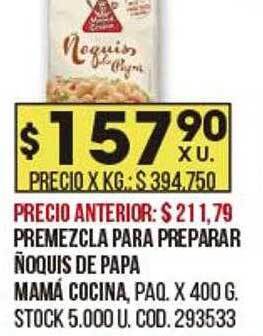 Coto Premezcla Para Preparar ñoquis De Papa Mamá Cocina oferta