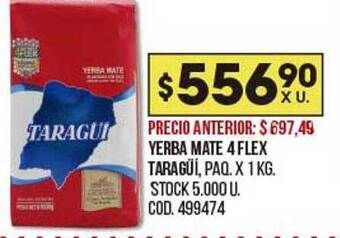 Coto Yerba Mate 4 Flex Taragüí oferta