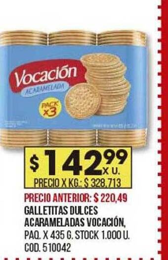 Coto Galletitas Dulces Acarameladas Vocación oferta