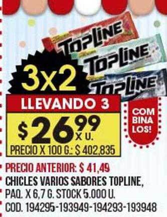 Coto Chicles Varios Sabores Topline oferta