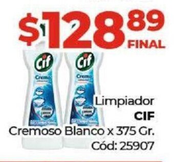 Diarco Cif Limpiador Cremoso Blanco x 375 Gr. oferta