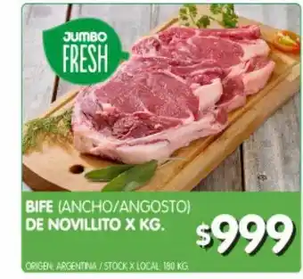 Jumbo Bife (ancho Angosto) De Novillito oferta