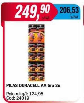 Maxiconsumo Pilas Duracell Aa Tira oferta