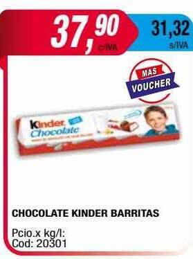 Maxiconsumo Chocolate Kinder Barritas oferta