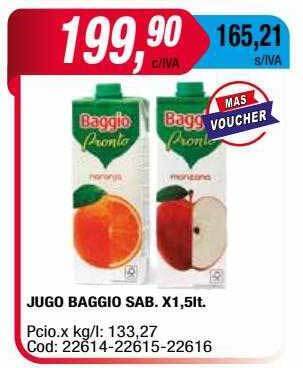 Maxiconsumo Jugo Baggio Sab oferta