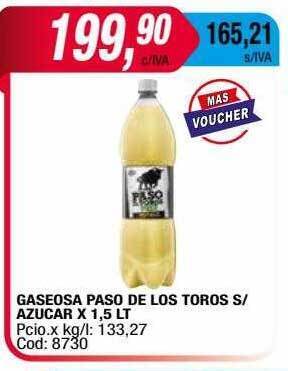 Gaseosa Paso De Los Toros S Azucar