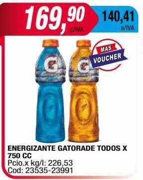 Maxiconsumo Energizante Gatorade Todos oferta