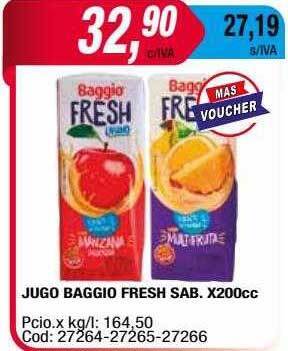 Maxiconsumo Jugo Baggio Fresh Sab oferta