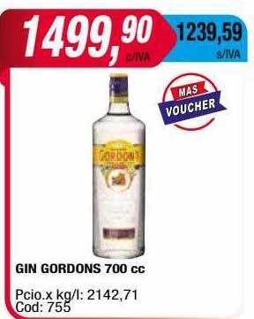 Maxiconsumo Gin Gordons oferta