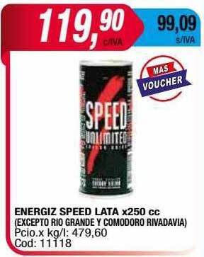 Maxiconsumo Energiz Speed oferta