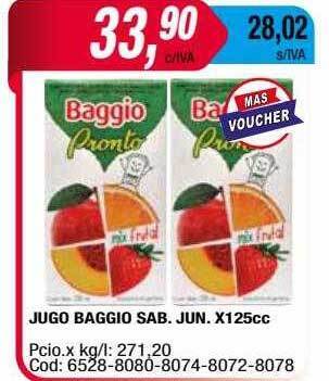 Maxiconsumo Jugo Baggio Sab Jun oferta