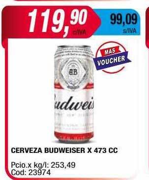Maxiconsumo Cerveza Budweiser oferta