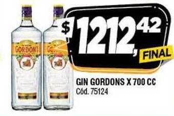Supermercados Yaguar Gin Gordons oferta