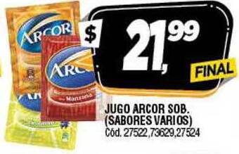 Supermercados Yaguar Jugo Arcor Sob oferta