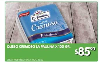 Jumbo Queso Cremoso La Paulina oferta