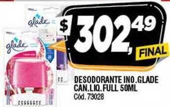 Supermercados Yaguar Desodorante Ino Glade Can Liq Full oferta