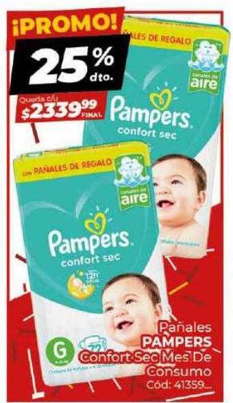 Diarco Panales Pampers Confort Sec Mes De Consumo oferta