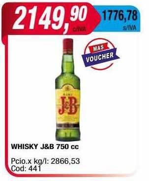 Maxiconsumo Whisky J&b oferta