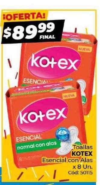 Diarco Toallas Kotex Esencial Con Alas oferta