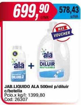 Maxiconsumo Jab Liquido Ala oferta