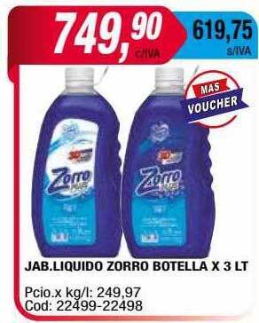 Maxiconsumo Jab Liquido Zorro Botella oferta