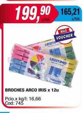 Maxiconsumo Broches Arco Iris oferta