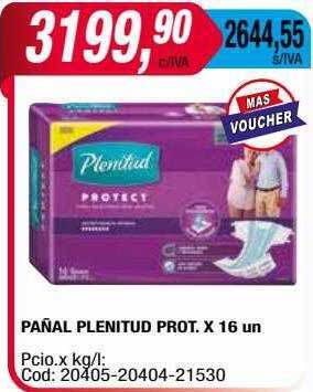 Maxiconsumo Pañal Plenitud Prot oferta