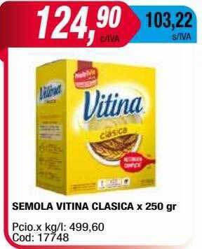 Maxiconsumo Semola Vitina Clasica oferta
