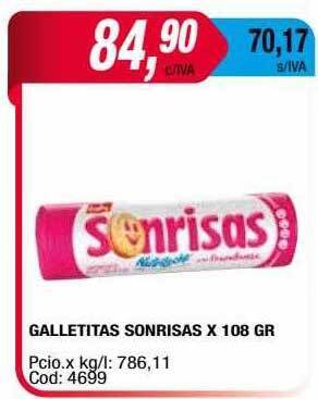 Maxiconsumo Galletitas Sonrisas oferta