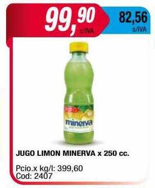 Maxiconsumo Jugo Limon Minerva oferta