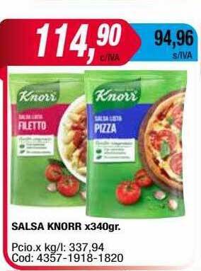 Maxiconsumo Salsa Knorr oferta