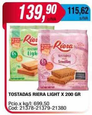 Maxiconsumo Tostadas Riera Light oferta