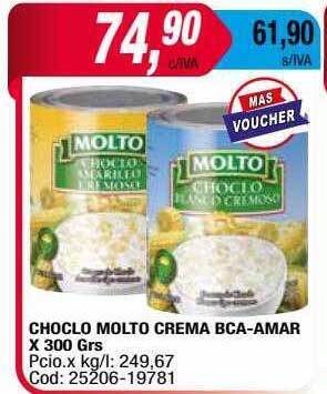 Maxiconsumo Choclo Molto Crema Bca-amar oferta