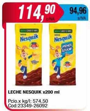 Maxiconsumo Leche Nesquik oferta