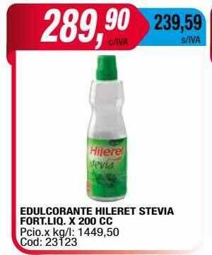 Maxiconsumo Edulcorante Hileret Stevia Fort Liq oferta