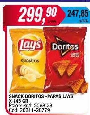 Maxiconsumo Snack Doritos Papas Lays oferta