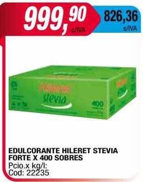 Maxiconsumo Edulcorante Hileret Stevia Forte oferta