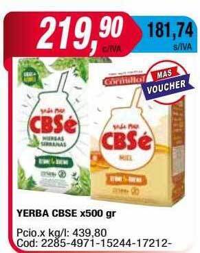 Maxiconsumo Yerba Cbse oferta