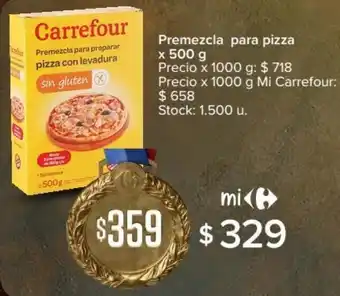 Carrefour Market Carrefour Premezcla para pizza x 500 g oferta