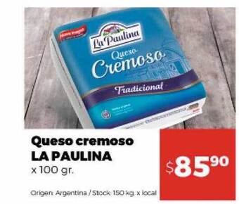 Disco Queso Cremoso La Paulina oferta