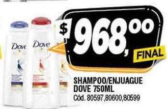 Supermercados Yaguar Shampoo Enjuague Dove oferta
