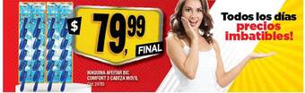 Supermercados Yaguar Maquina Afeitar Bic Comfort 3 Cabeza Movil oferta