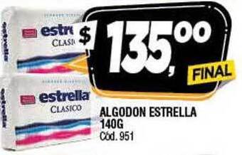 Supermercados Yaguar Algodon Estrella oferta