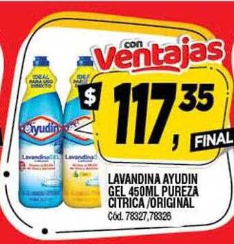 Supermercados Yaguar Lavandina Ayudin Gel Pureza Citrica Original oferta