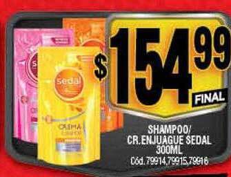 Supermercados Yaguar Shampoo Cr Enjuague Sedal oferta